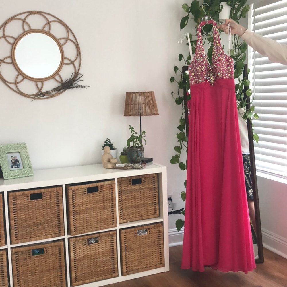 pink prom dress
